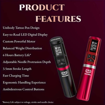 Neebol Rotary Tattoo Pen Machine 3.5MM Stroke | F4