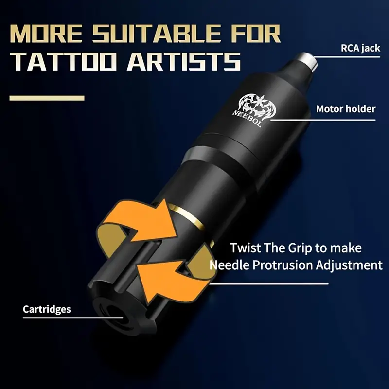 Tattoo Kit - Neebol Rotary Tattoo Pen Starter Kit with Pedal VEX & YX01