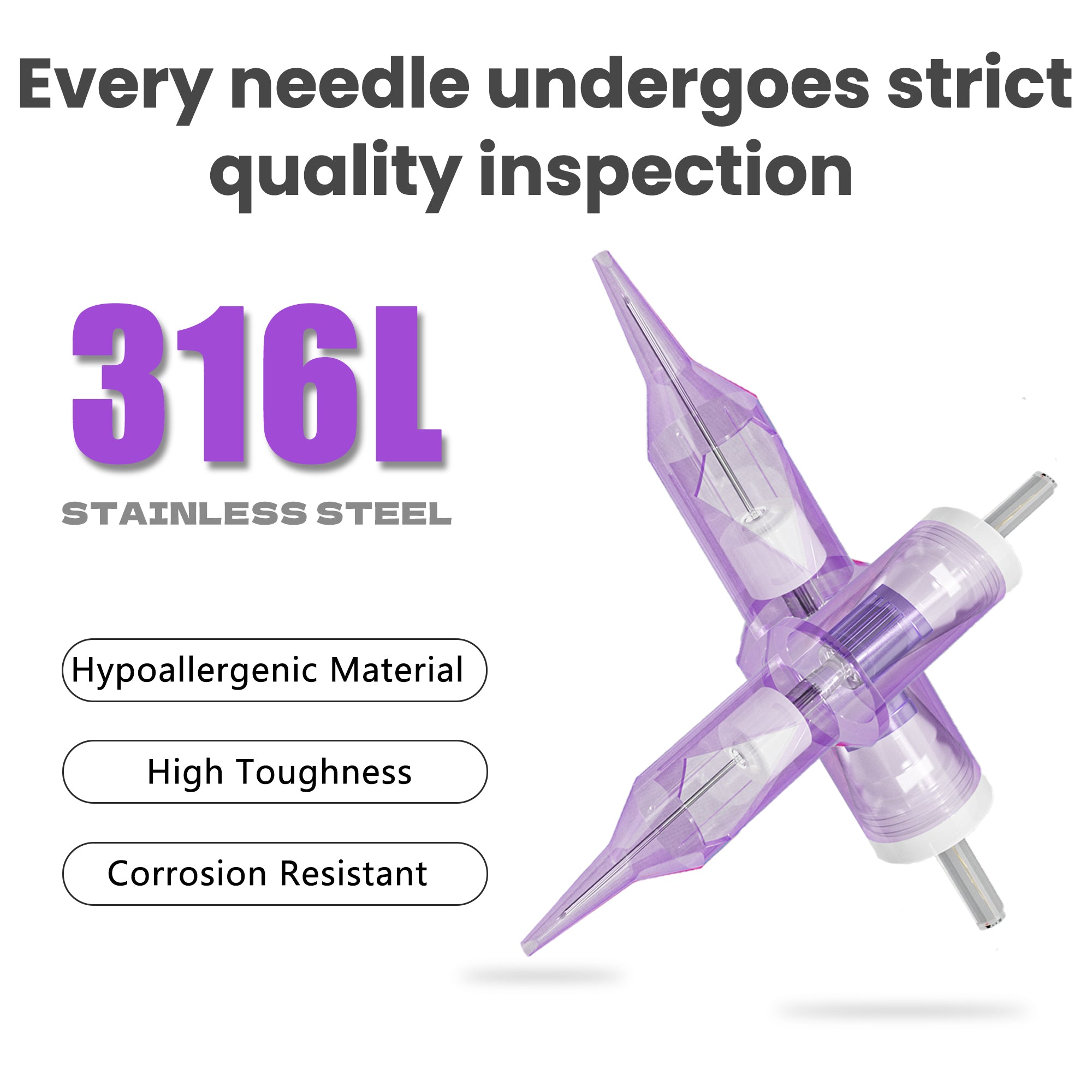 Tattoo Needle Cartridges - 20pc Round Liner | Neebol RHOMB