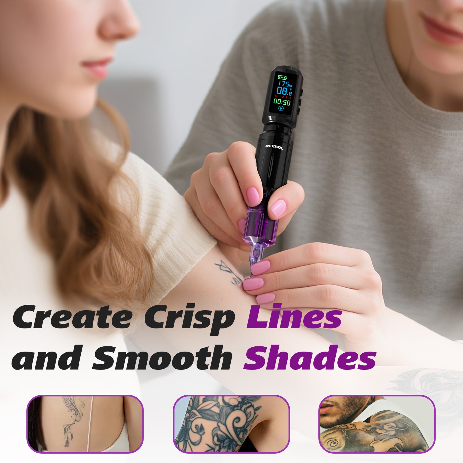 Tattoo Starter Kit Wireless Tattoo Pen with Battery | Neebol