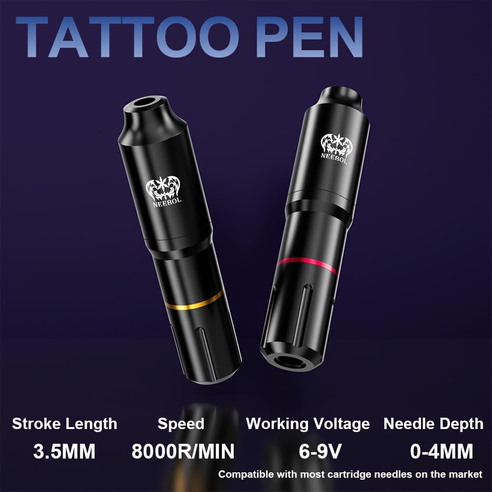 Tattoo Kit - JT28 Tattoo Machine & WX6 Power Supply - Neebol