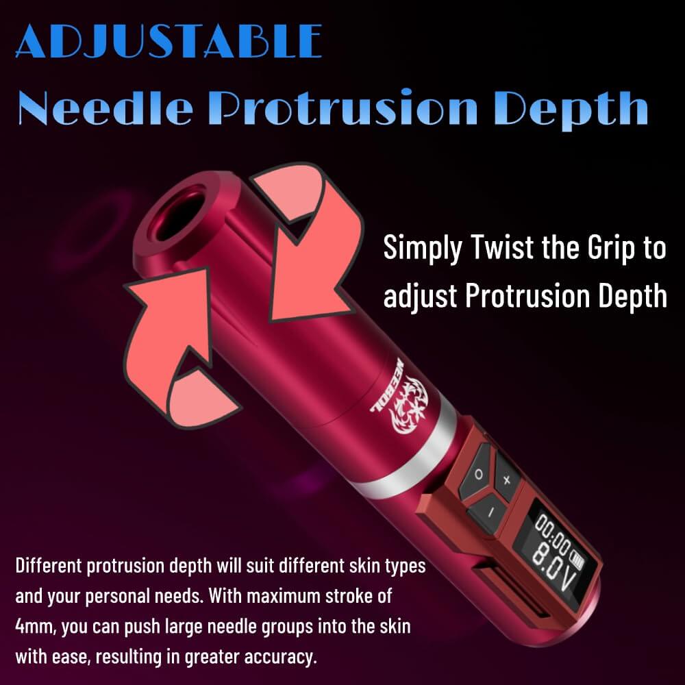 Tattoo Kit - Neebol F4 Wireless Tattoo Gun Starter Kit