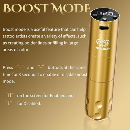 Neebol F3 Wireless Tattoo Pen Machine - 3.5MM Stroke