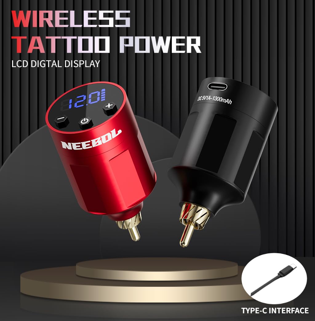 Tattoo Kit - JT28 Tattoo Machine & WX6 Power Supply - Neebol