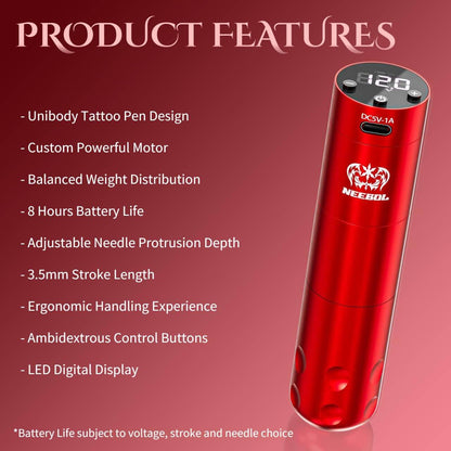 Neebol F3 Wireless Tattoo Pen Machine - 3.5MM Stroke