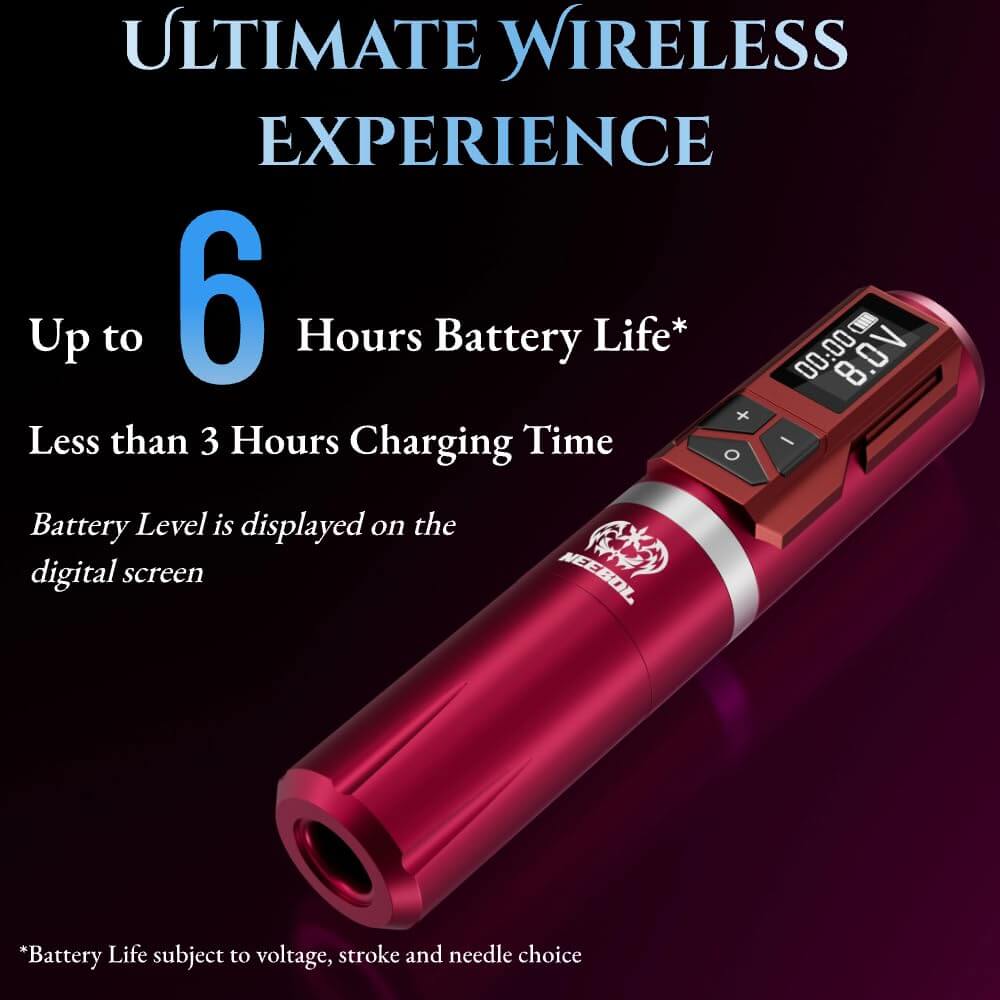 Tattoo Kit - Neebol F4 Wireless Tattoo Gun Starter Kit