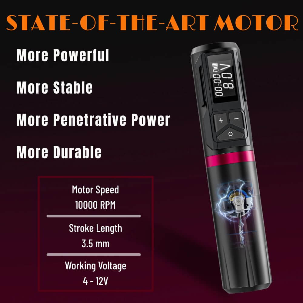 Tattoo Kit - Neebol F4 Wireless Tattoo Gun Starter Kit