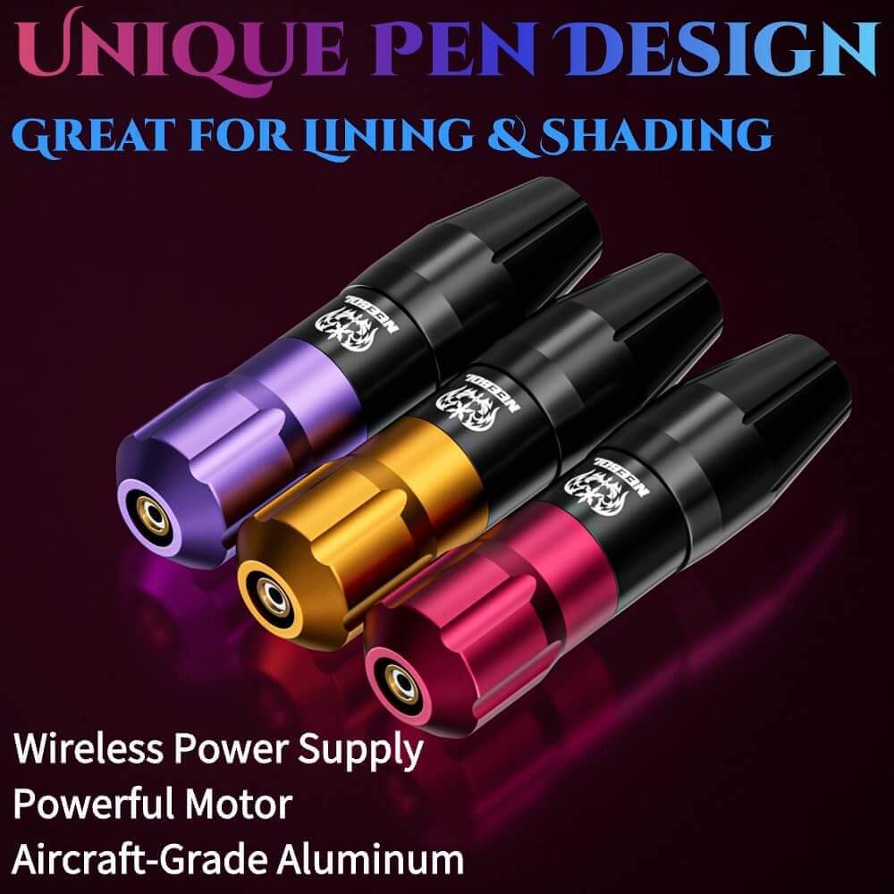 Tattoo Kit - Neebol Wireless Tattoo Machine Starter Kit NEX & WX1P