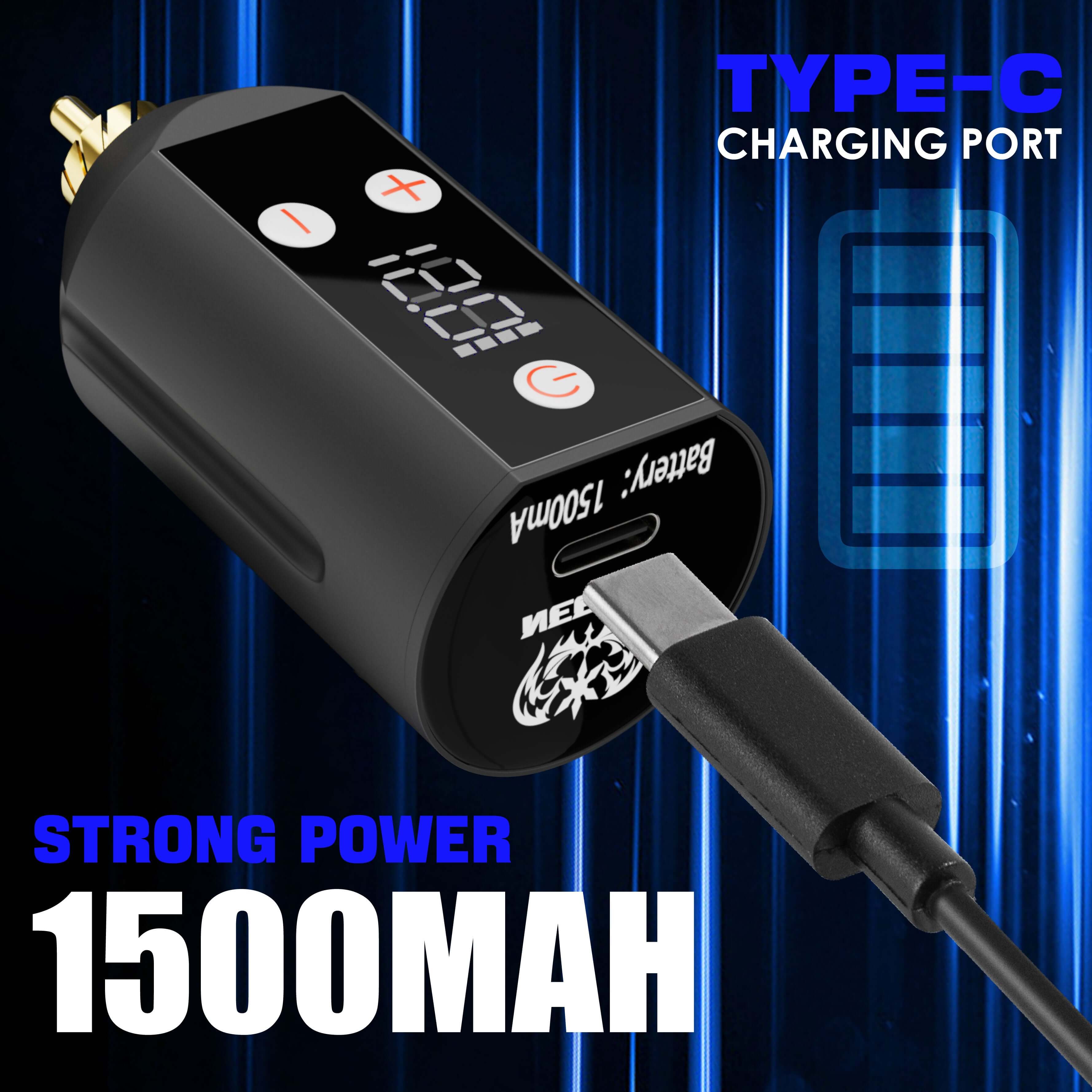 WX67 Wireless Tattoo Battery Power Supply, RCA - Neebol