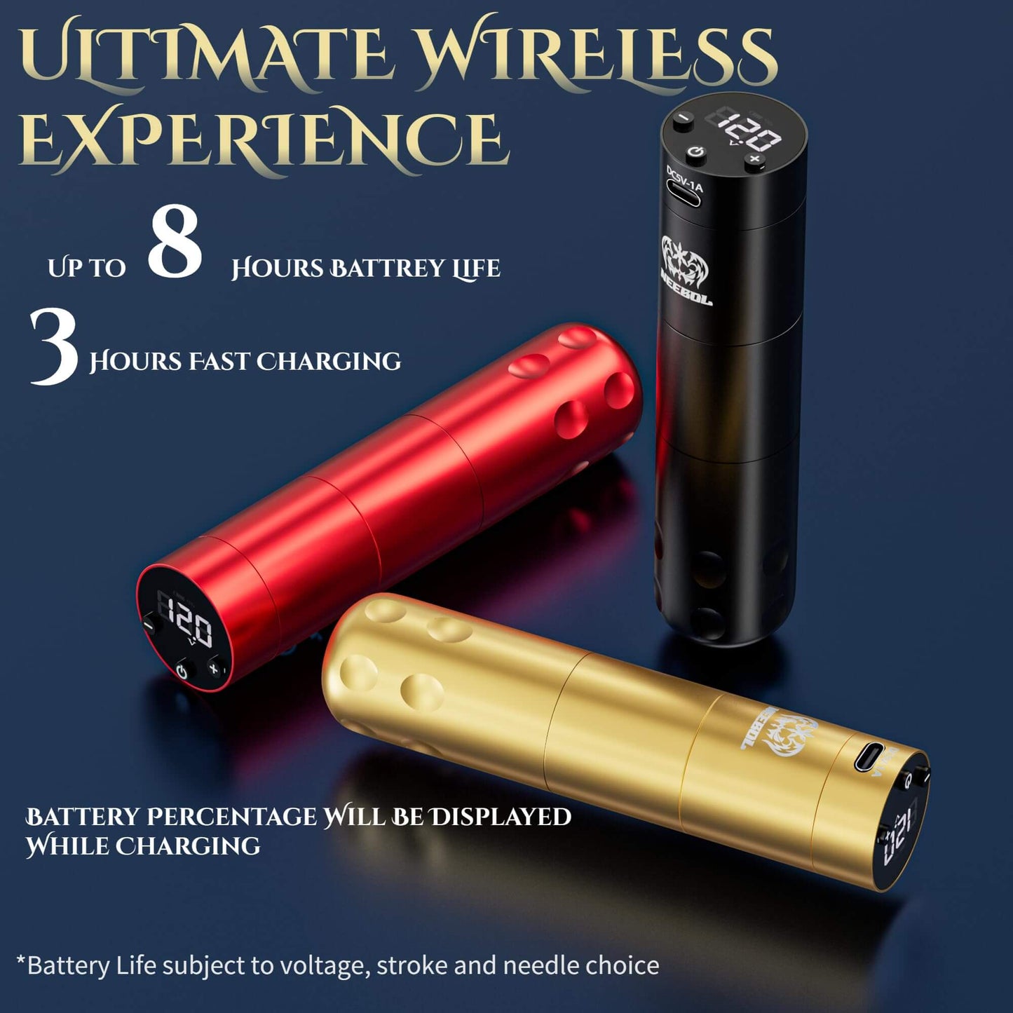 Neebol F3 Wireless Tattoo Pen Machine - 3.5MM Stroke