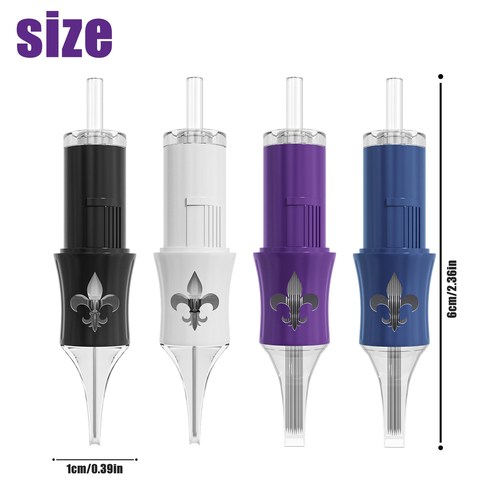 Neebol Tattoo Needle Cartridges - 0.3/0.35MM Round Liner | IRIS