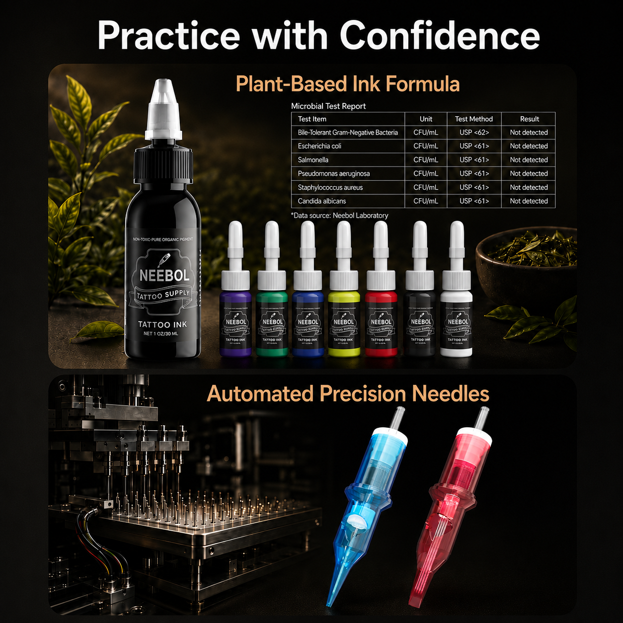 Tattoo Kit - Neebol Wireless Tattoo Gun Kit for Beginner A10 & 68M, Dual Batteries