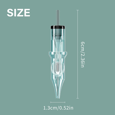Tattoo Needle Cartridges - 50pc RL RM RS M1 | Neebol EMERALD