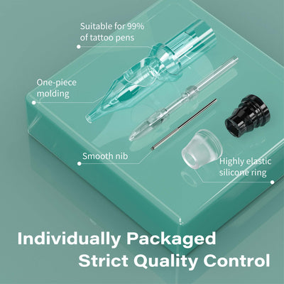 Tattoo Needle Cartridges -20pc Mixed RL RM | Neebol EMERALD