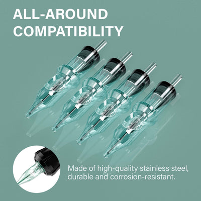 Tattoo Needle Cartridges -20pc Mixed RL RM | Neebol EMERALD