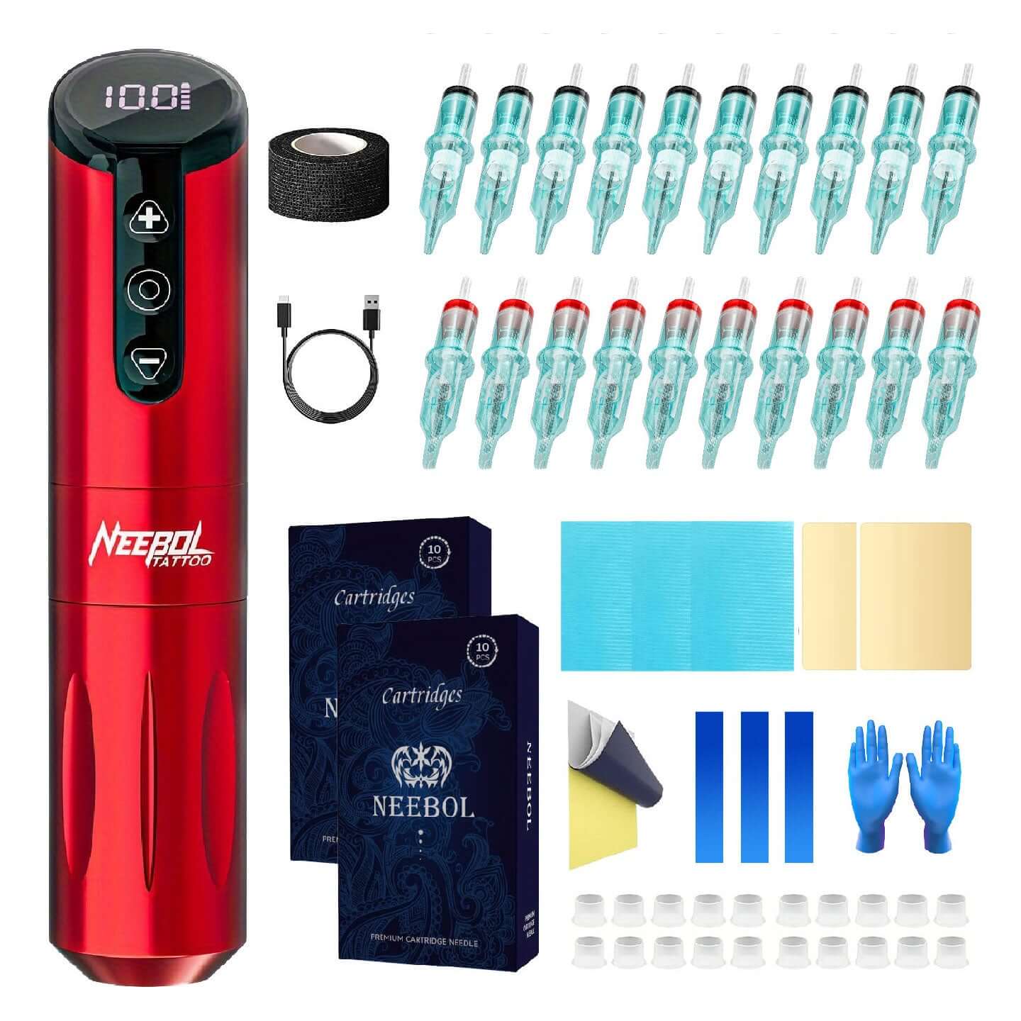 Tattoo Kit - Neebol F5 Rotary Tattoo Machine Starter Kit