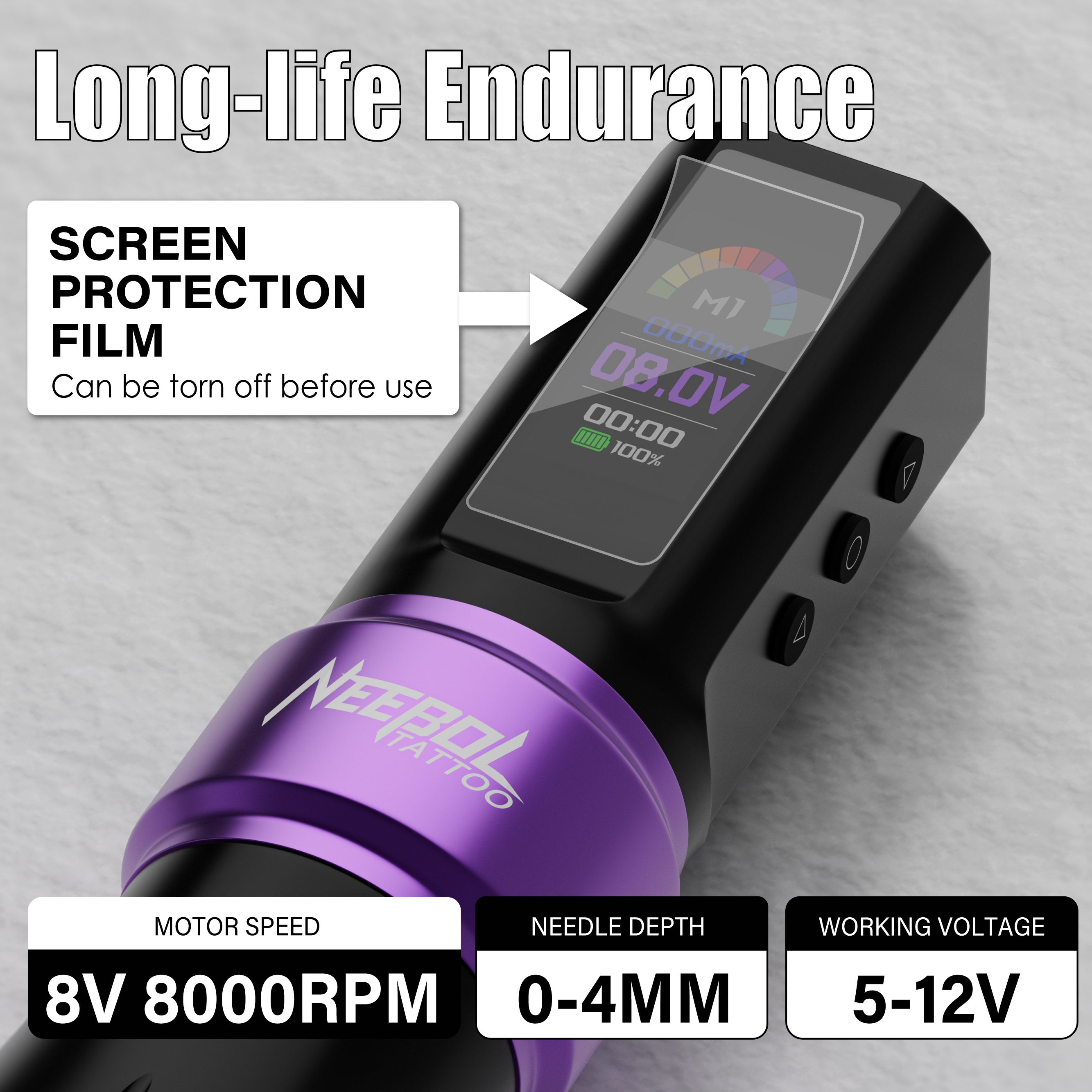 Tattoo Kit - Neebol F6 Wireless Tattoo Machine Starter Kit Ergonomic