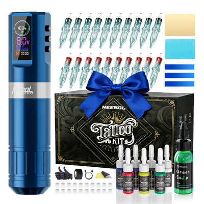 Tattoo-Set – Neebol F7 kabelloses Tattoo-Maschinen-Starter-Set