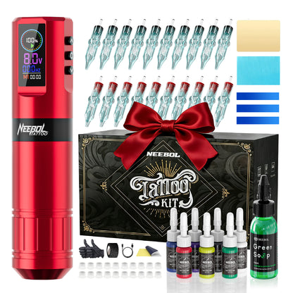 Tattoo Kit - Neebol F7 Wireless Tattoo Machine Starter Kit