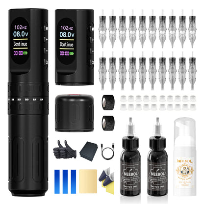 Professional Tattoo Kit – Wireless Tattoo Machine | 2.4-4.2mm Stroke