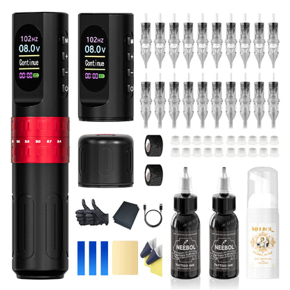 Professional Tattoo Kit – Wireless Tattoo Machine | 2.4-4.2mm Stroke