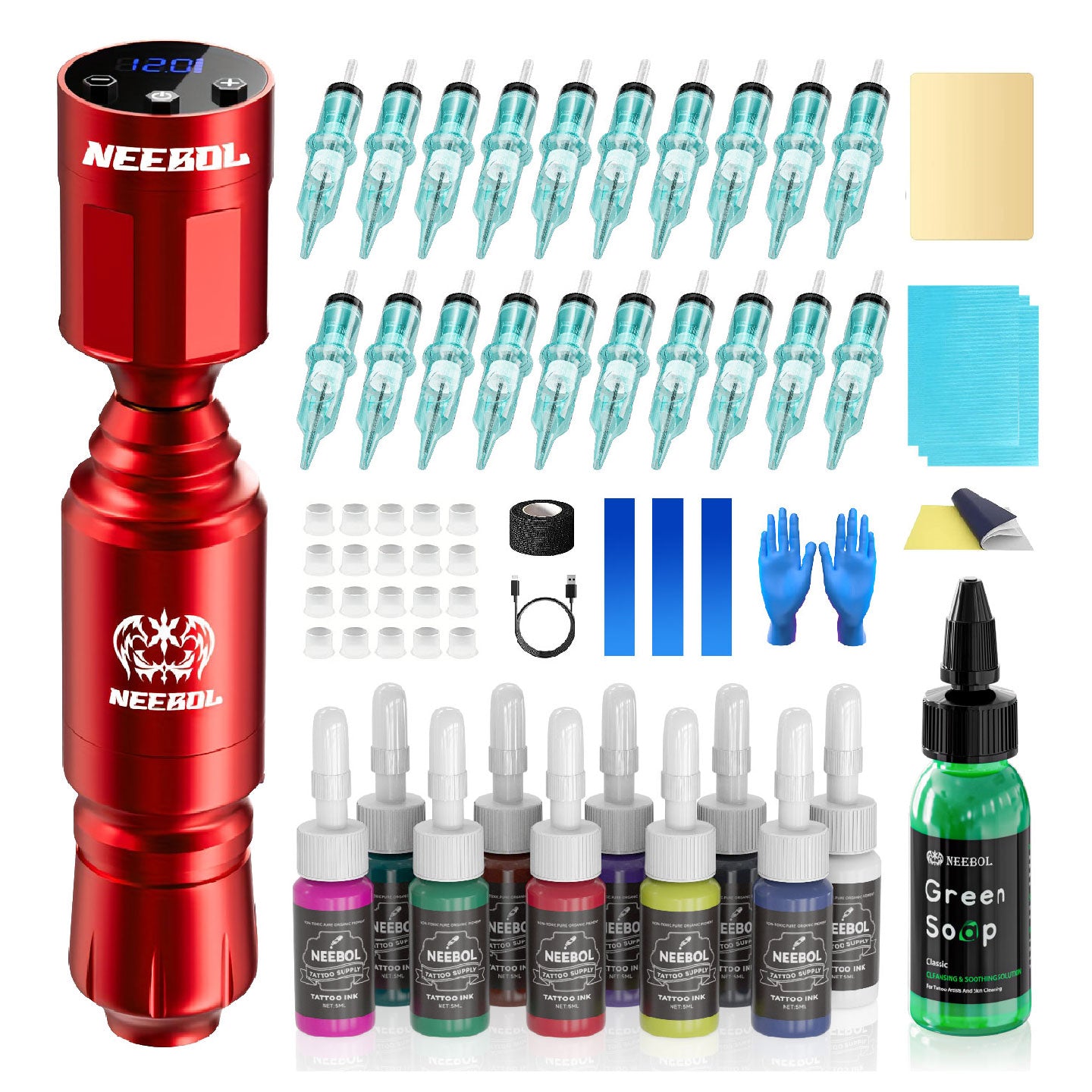 Tattoo Kit - Wireless Tattoo Machine Starter Kit RKT & WX6P