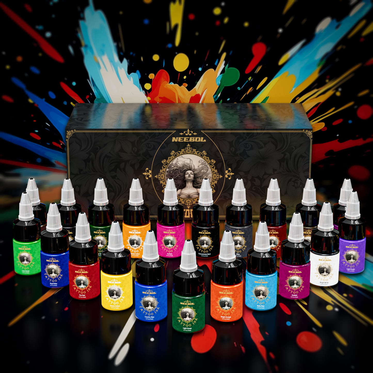Tattoo Ink Set - 21/14 Colors - Neebol