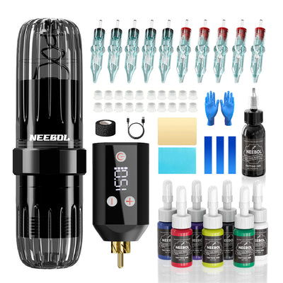 Tattoo Kit - Neebol Rotary Tattoo Machine Kit MACA & WX67