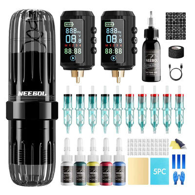 Tattoo Kit - Neebol Wireless Tattoo Machine Starter Kit MACA & 67M