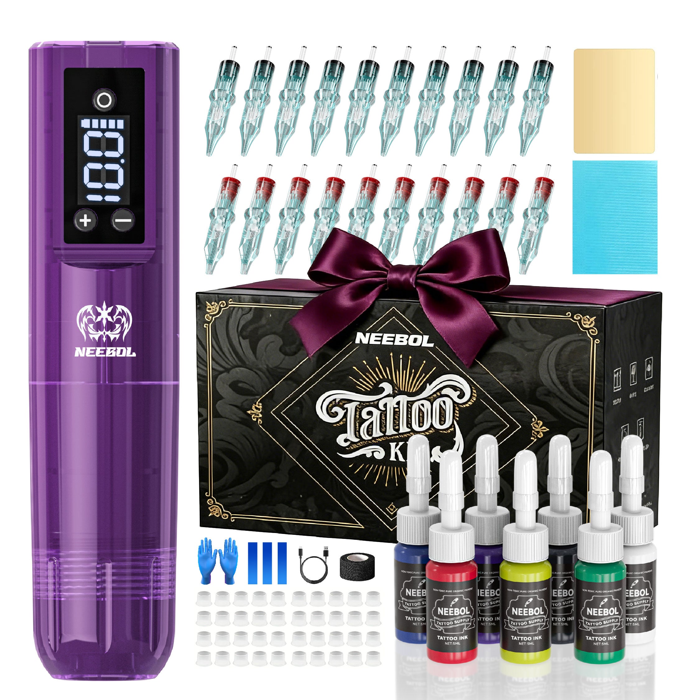 Tattoo Kit - Neebol PX02 Rotary Starter Tattoo Gun Kit