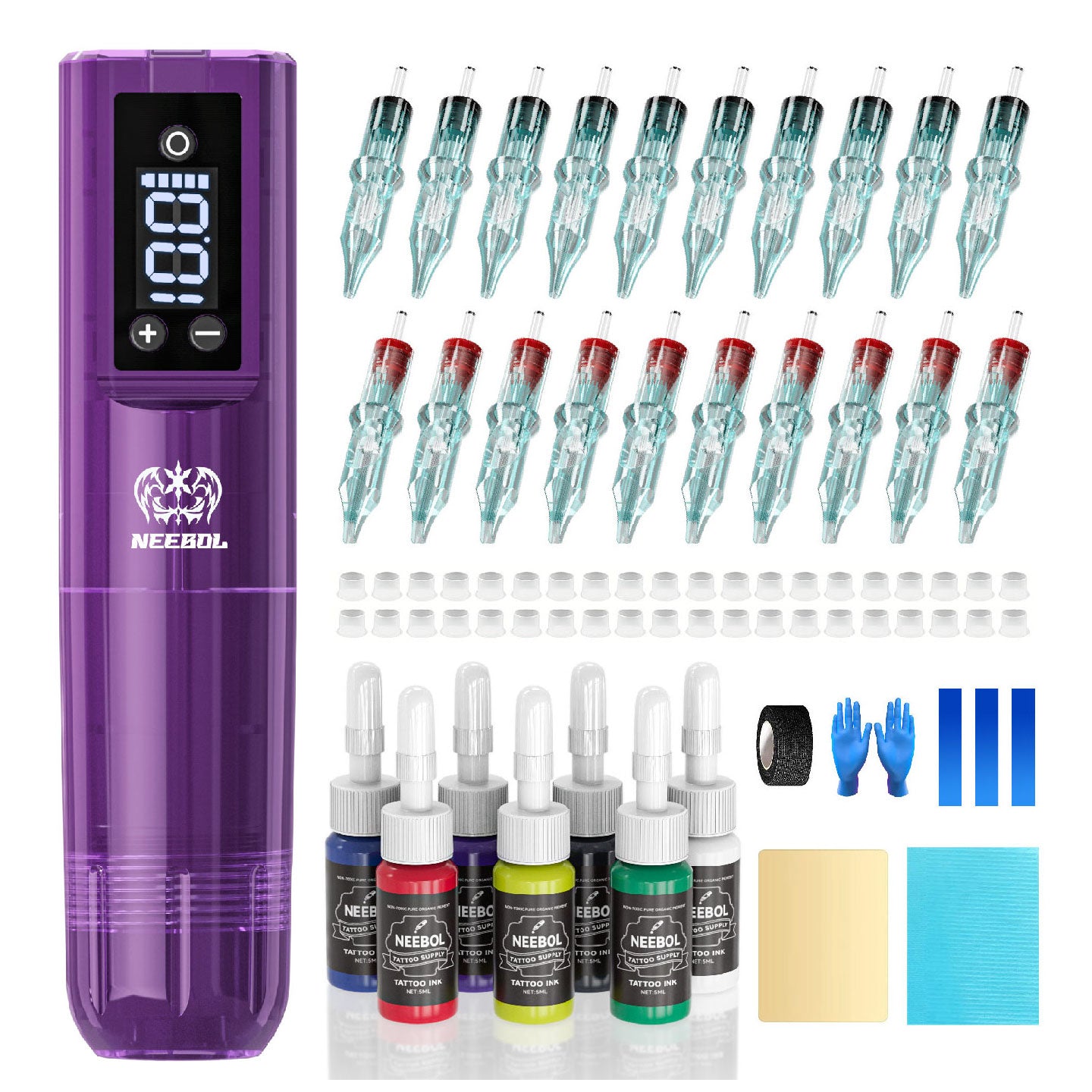 Tattoo Kit - Neebol PX02 Rotary Starter Tattoo Gun Kit