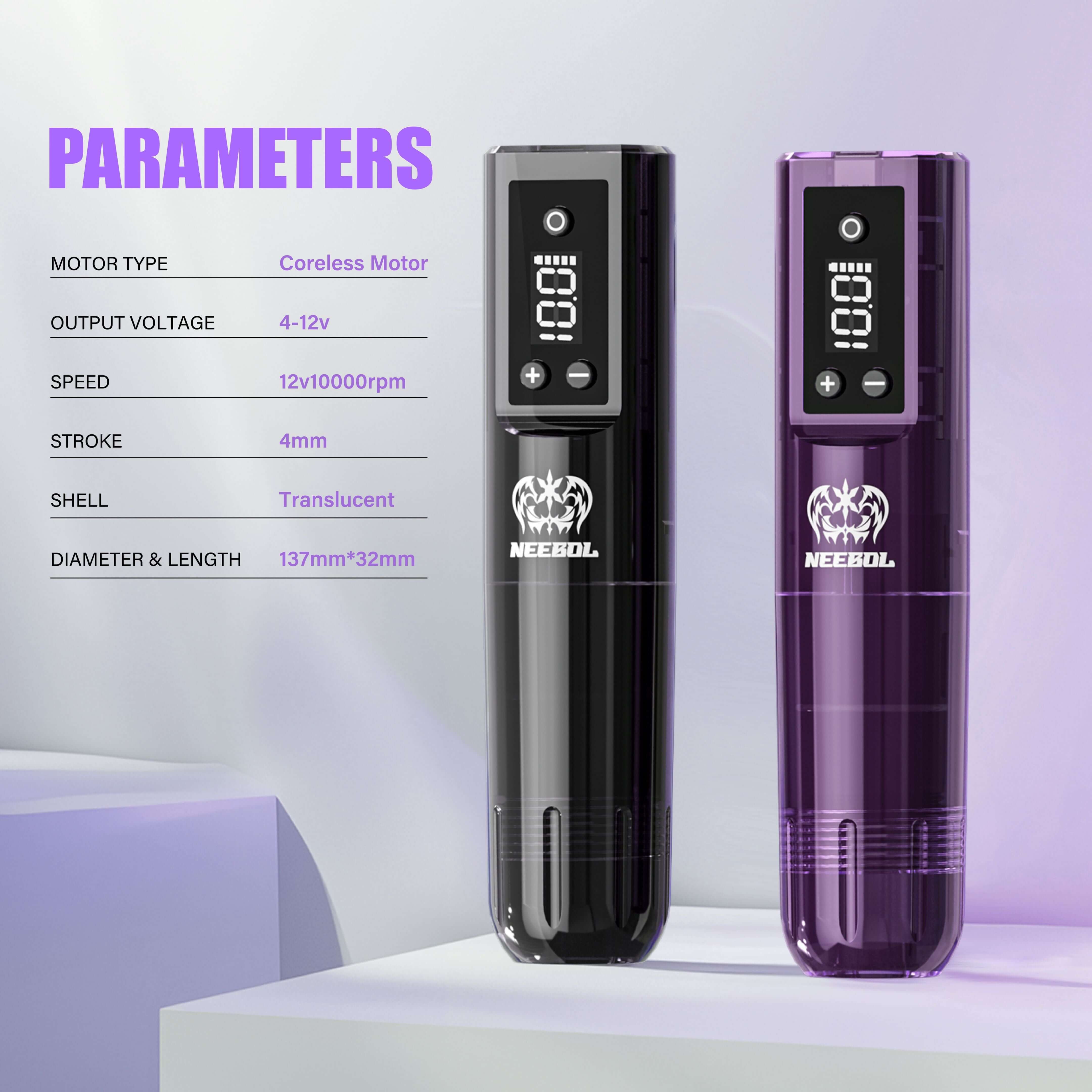 Tattoo Kit - Neebol PX02 Wileless Tattoo Pen Starter Kit with Stencil Gel