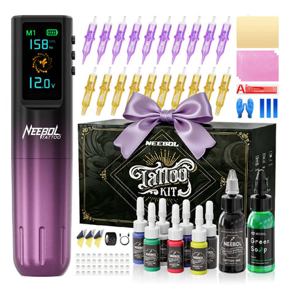 Beginner Tattoo Kit - Rotary Tattoo Machine QT81 | Neebol