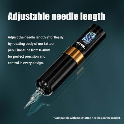 Neebol Tattoo Machine R1 PRO, 4MM Stroke, Dual Batteries