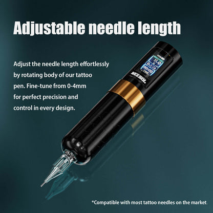 Neebol Tattoo Machine R1 PRO, 4MM Stroke, Dual Batteries