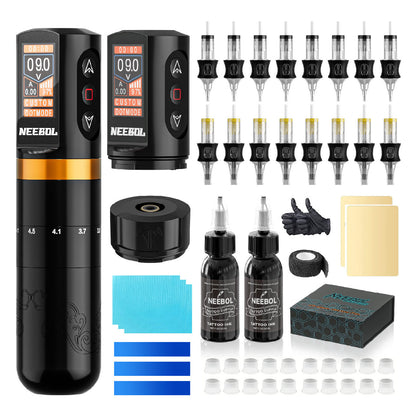 Tattoo Kit - Neebol R2 PRO Wireless Professional Tattoo Gun Kit