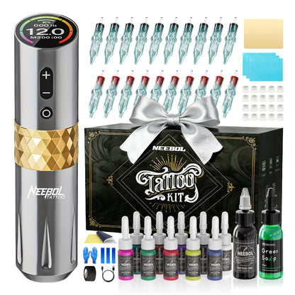 Tattoo Kit - Neebol S3 PRO Professional Rotary Tattoo Gun Kit