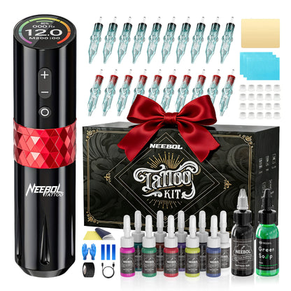 Tattoo Kit - Neebol S3 PRO Professional Rotary Tattoo Gun Kit
