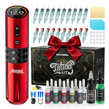 Tattoo Kit - Neebol S3 PRO Professional Rotary Tattoo Gun Kit