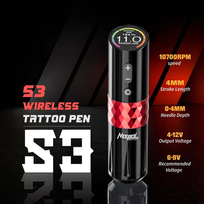 Tattoo Kit - Neebol S3 PRO Professional Rotary Tattoo Machine Kit
