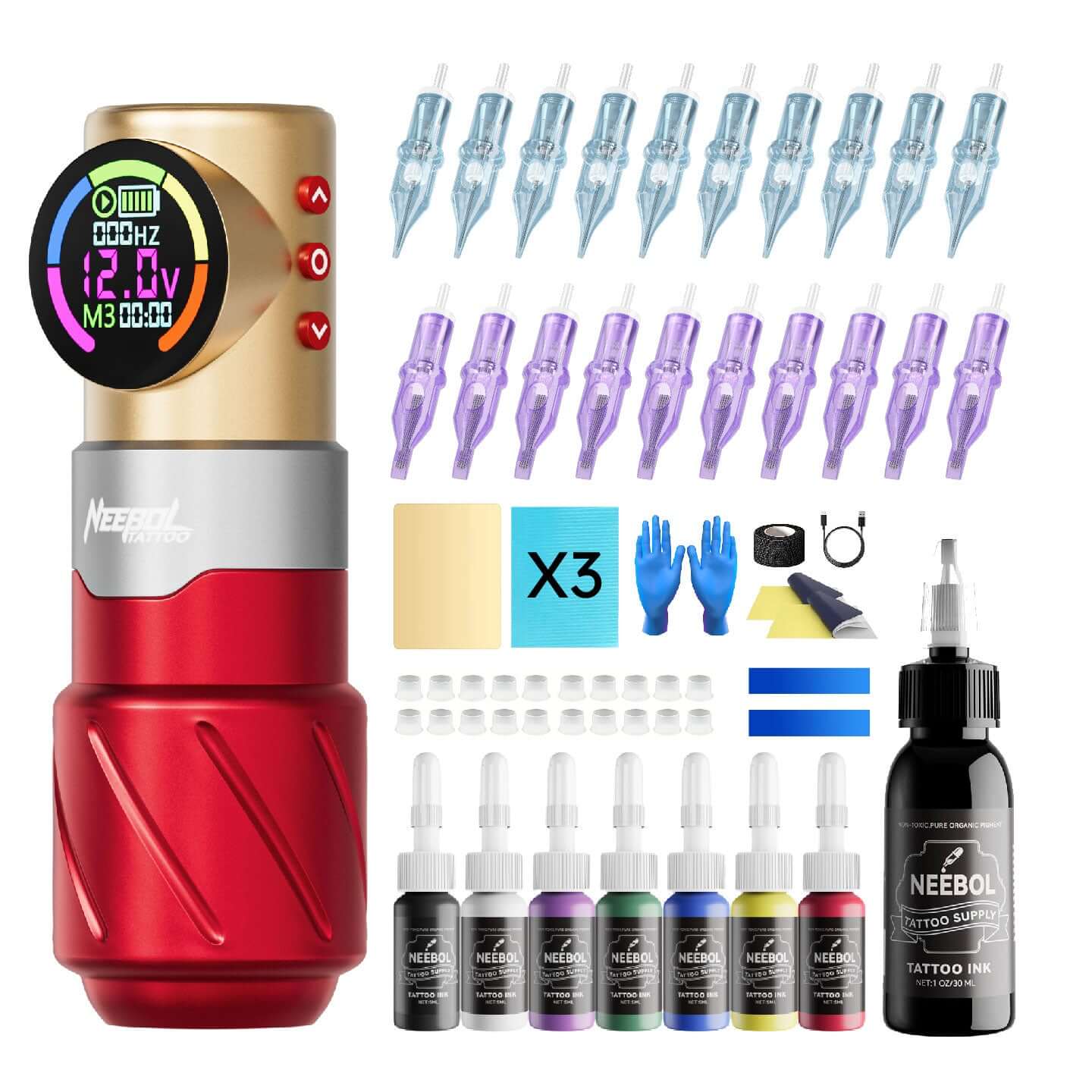 Professional Tattoo Kit - S4 Rotary Tattoo Machine | Neebol
