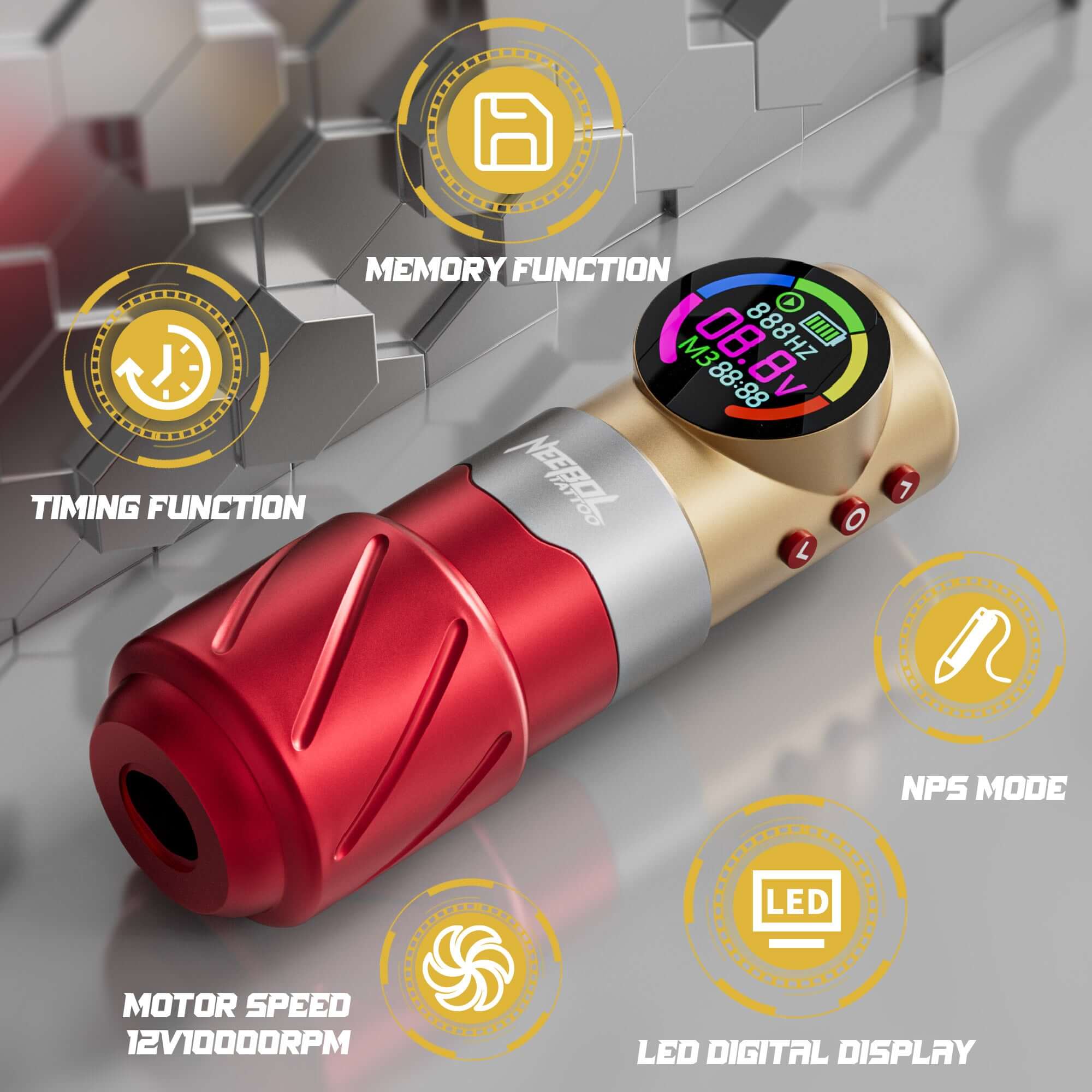 Neebol Rotary Tattoo Pen 4MM Storke | S4 PRO