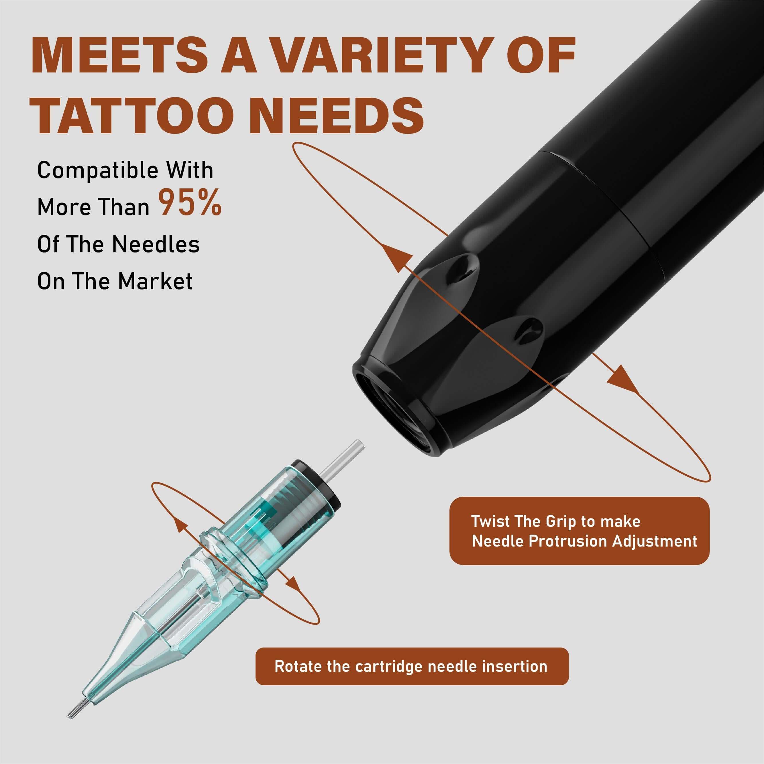 Tattoo Kit - Neebol X01 Wireless Rotary Tattoo Pen Starter Kit