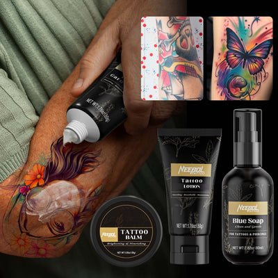 Neebol Tattoo AfterCare Kit - Blue Soap, Balm, Lotion