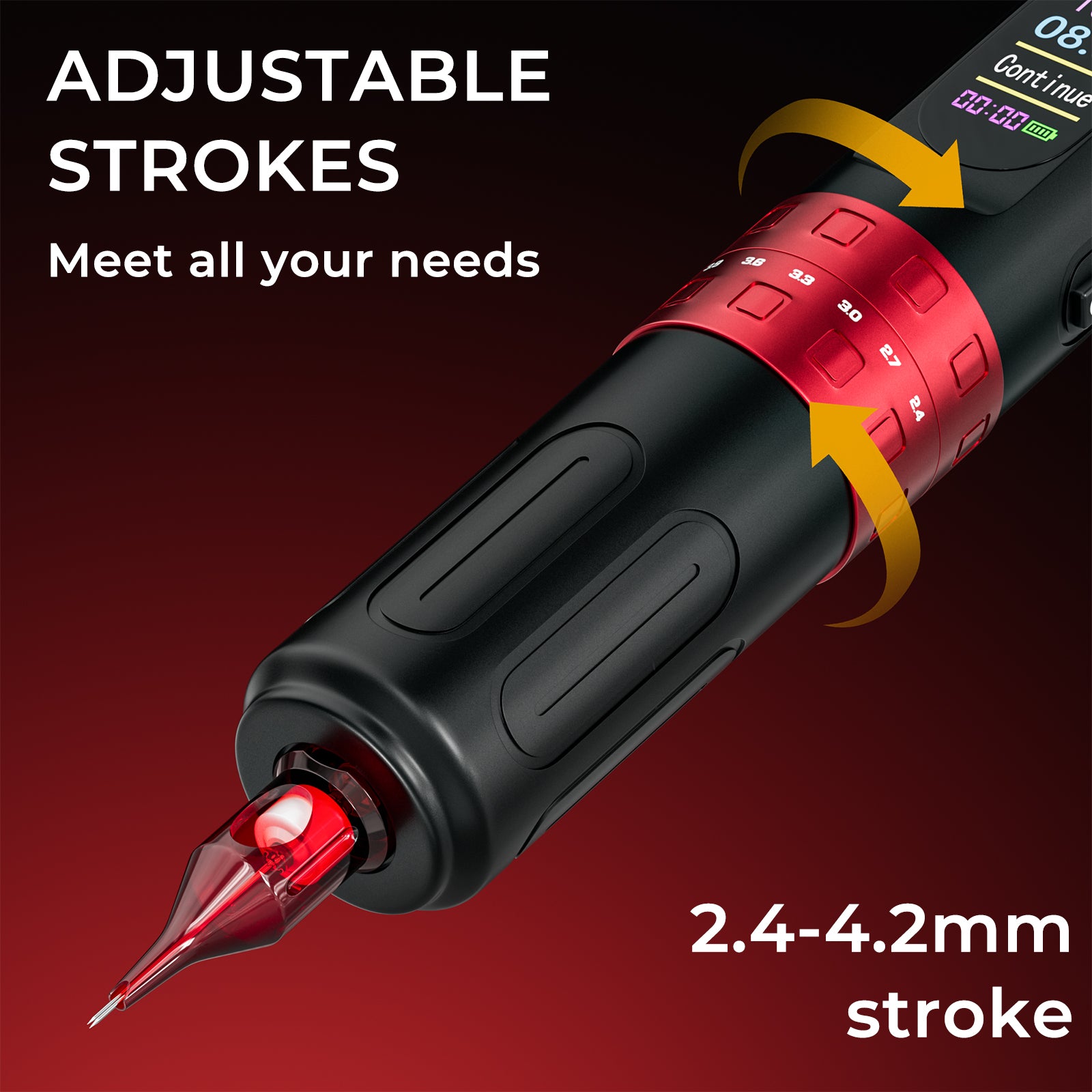 Professional Tattoo Kit – Wireless Tattoo Machine | 2.4-4.2mm Stroke