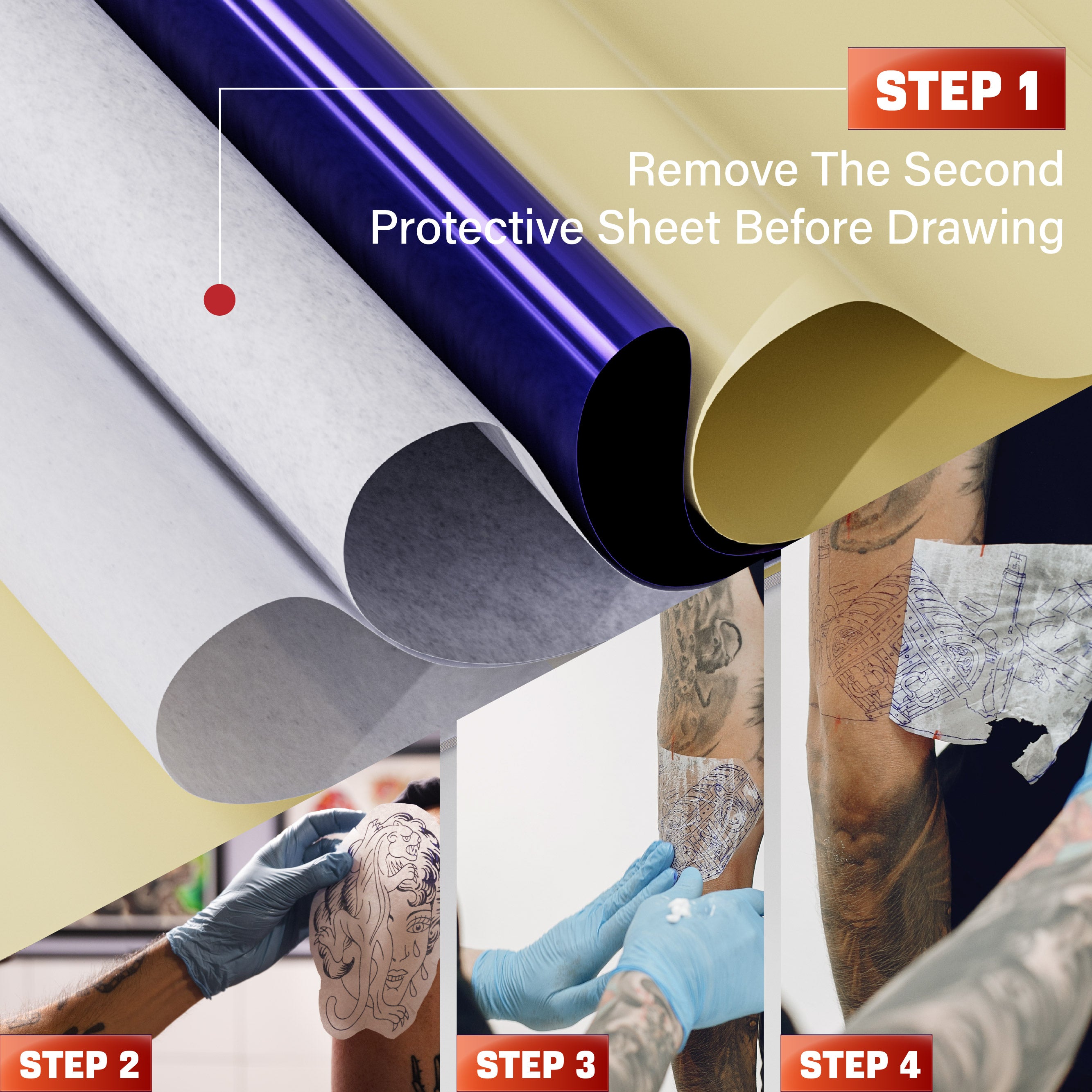 Neebol Tattoo Transfer Paper -20/100 Sheets